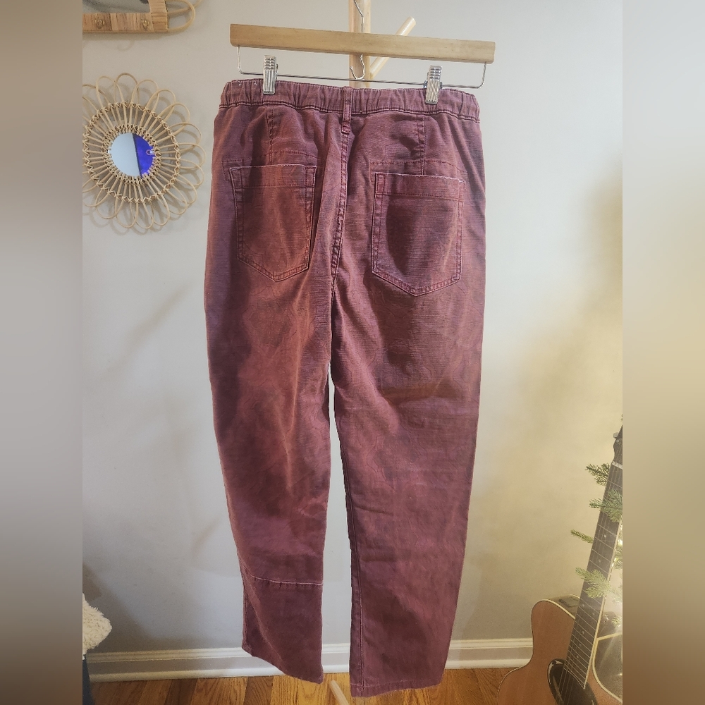 Pilcro The Trailblazer Patchwork Red Maroon Joggers Trousers Size M - Picture 4 of 10